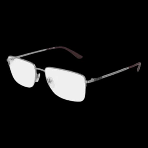 Gucci Silver Square Lens Optical Frame