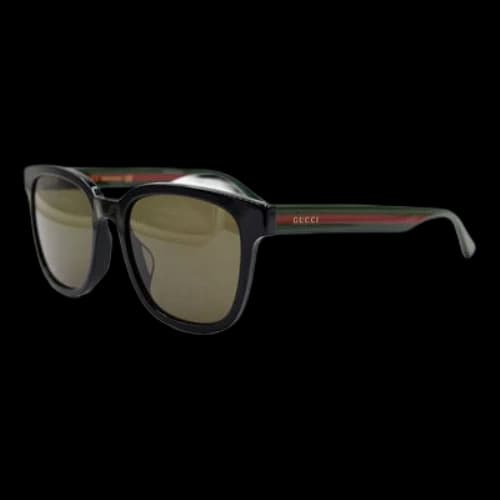 Gucci Classic Webbing Series Sunglasses Black / Green Red