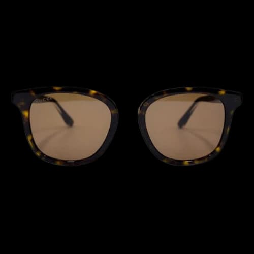 Gucci Classic Webbing Series travel Version square frame Sunglasses Tortoiseshell Color
