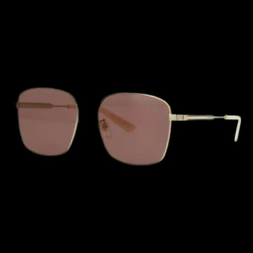 Gucci square frame Metallic Sunglasses Brown (Women's)