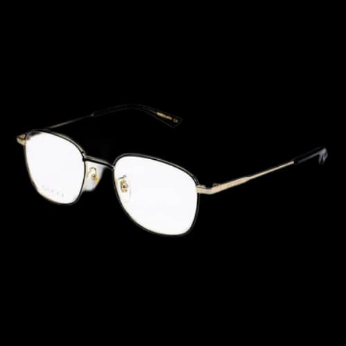 Gucci Metallic Classic Optical Square Glasses Frame Unisex