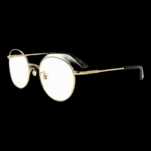 Gucci Metallic Circular Series Business Version Optical Glasses Frame Gold Color
