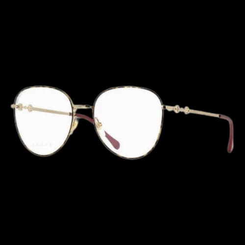 Gucci Horsebit Series Metallic Optical Glasses Frame Tortoiseshell Color (Women's)