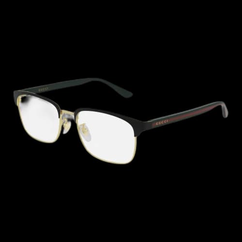 Gucci Black Frame Capsule Series Optical Green Lens Black