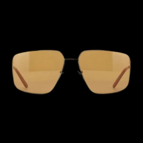 Gucci Logo Mental Sunglasses Men's 60mm Coffee