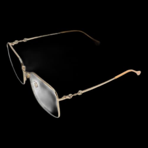 Gucci Metallic Horsebit Retro Minimalistic Frame Pink Lens Gold Color Square Unisex
