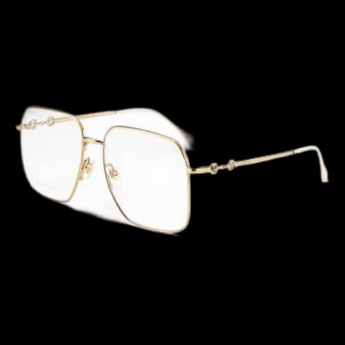 Gucci Interlockinold Light Mental Glasses Gold