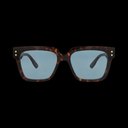 Gucci Square-Frame Acetate Sunglasses 'Havana/Light Blue'
