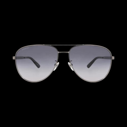Gucci Aviator-Frame Metal Sunglasses 'Ruthenium/Blue'