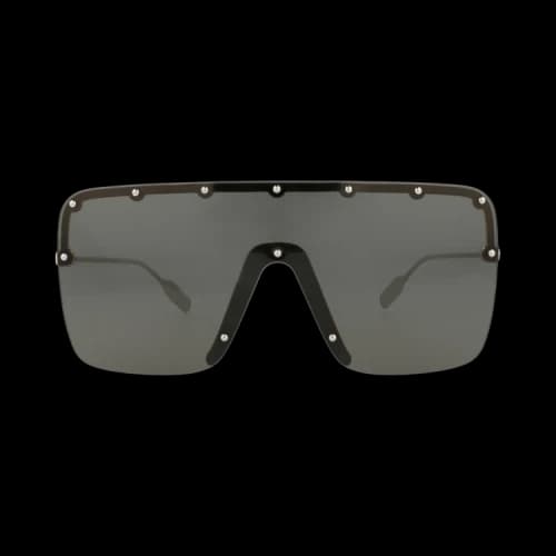 Gucci Shield-Frame Metal Sunglasses Gold Silver Grey (GG1245S-30013610-004)