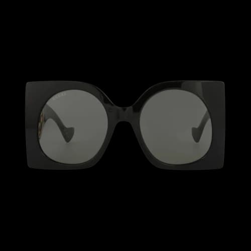 Gucci Square-Frame Recycled Acetate Sunglasses Black/Black/Grey (GG1254S-30013851-001)
