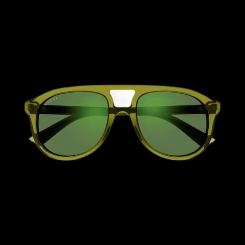 Gucci Aviator Style Sunglasses 'Green'