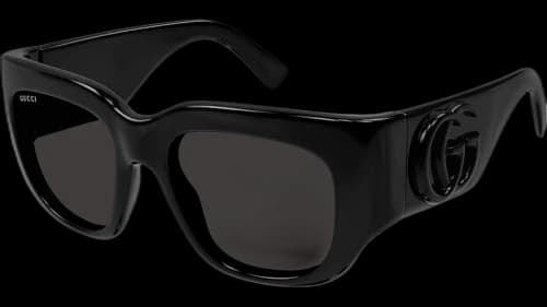 Gucci Square Sunglasses Shiny Black/Grey (GG1545S-001)