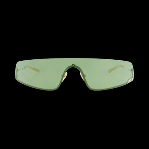 Gucci Shield-Frame Metal Sunglasses Ivory Ivory Green (GG1561S-30014834-003)
