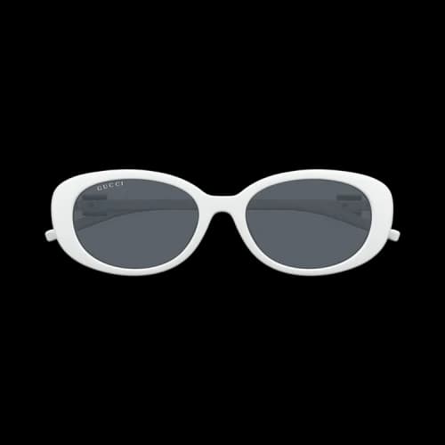 Gucci Oval Sunglasses 'White'