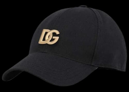 Dolce & Gabbana Cotton DG Patch Baseball Cap Black