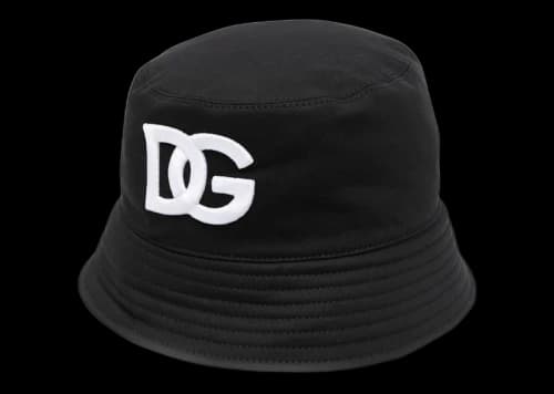 Dolce & Gabbana Embroidered DG Bucket Hat Black/White