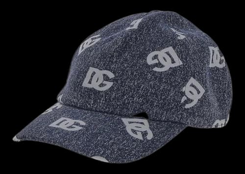 Dolce & Gabbana DG Logo Jacquard Denim Baseball Cap Grey