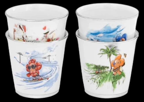 Louis Vuitton Vivienne 4 Seasons Cup Set White