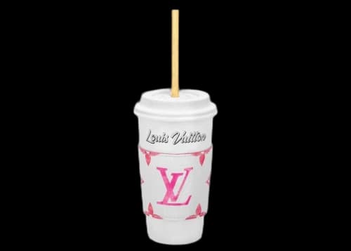 Louis Vuitton LV Cup & Straw Pink