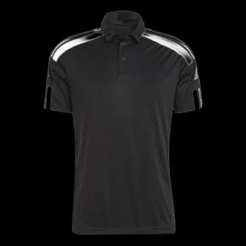 adidas Alphabet Logo Stripe Printing Short Sleeve Black Polo Shirt