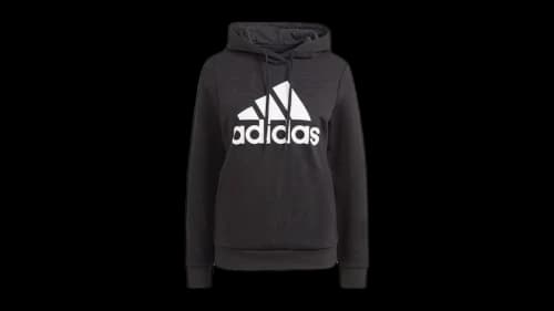 adidas Essentials Logo Fleece Hoodie Black/White