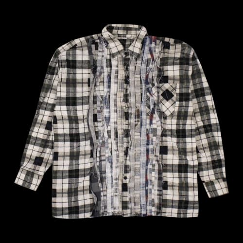 Needles Flannel Ribbon Button Down Shirt 'Green'