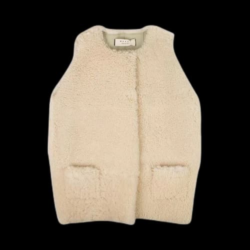 Marni Sleeveless Lamb Fur Jacket 'White'