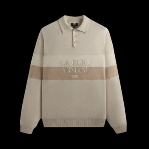 Kith x Giorgio Armani Cashmere Harmon Rugby Sandrift
