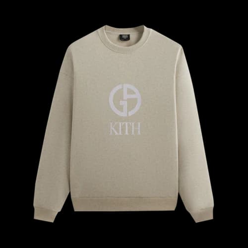 Kith x Giorgio Armani Nelson Crewneck Light Grey