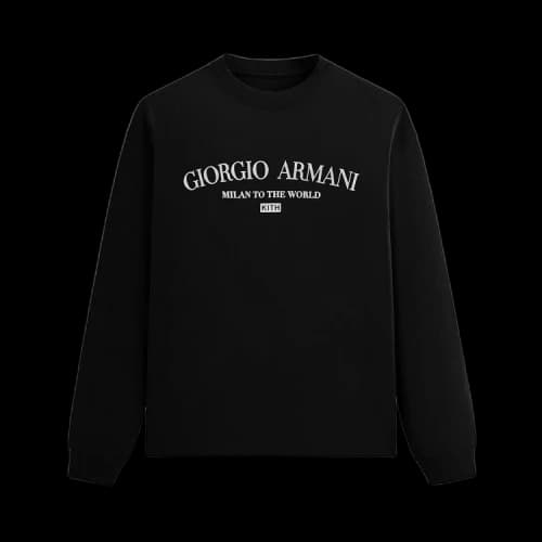 Kith x Giorgio Armani Long Sleeve Tee Black