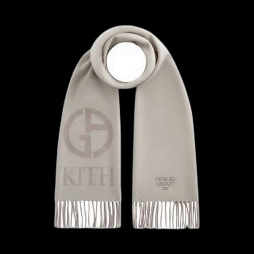 Kith x Giorgio Armani Logo Scarf Sandrift