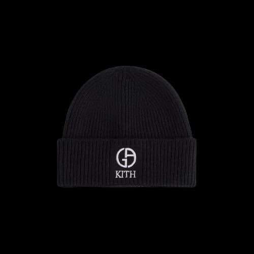 Kith x Giorgio Armani Cashmere Beanie Black