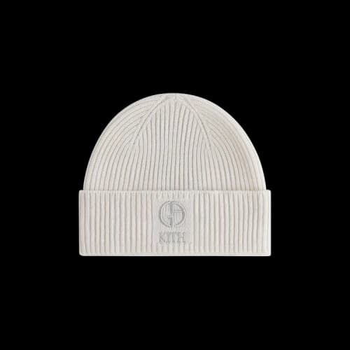 Kith x Giorgio Armani Cashmere Beanie Sandrift