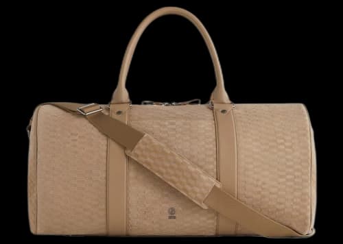 Kith x Giorgio Armani Monogram Suede Duffle Bag Creme