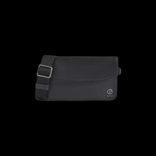 Kith x Giorgio Armani Leather Double Pouch Bag Black