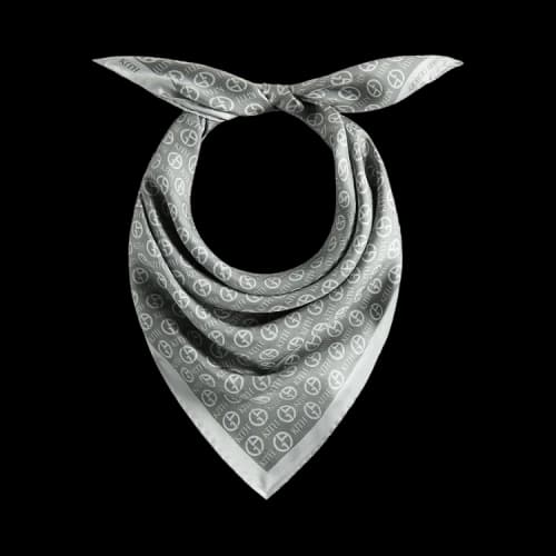 Kith Giorgio Armani & Monogram Printed Silk Bandana 'Concrete'