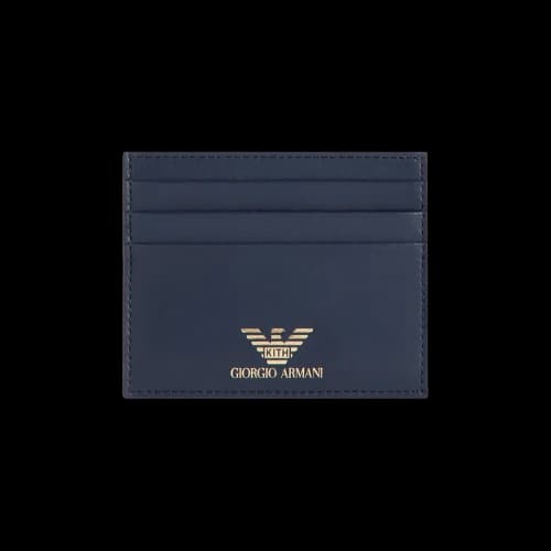Kith Giorgio Armani & Leather Card Holder 'Nocturnal'