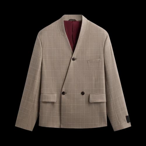 Kith &Kin x Giorgio Armani Single Breasted Collarless Jacket 'Dark Ash'
