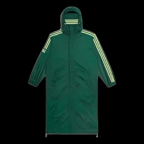 adidas originals x IVY PARK Crossover Solid Color Stripe Long Hooded Jacket Couple Style Green