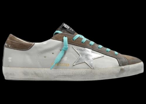 Golden Goose Super-Star Grey Brown Turquoise