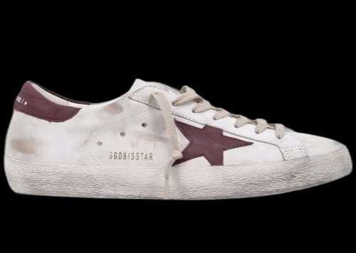 Golden Goose Super-Star White Burgundy