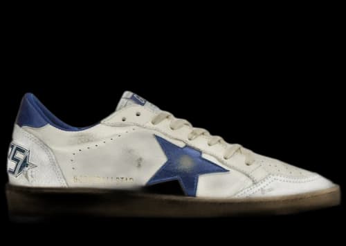 Golden Goose Ball-Star Low White Bluette