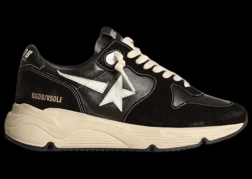 Golden Goose Running Sole Black White