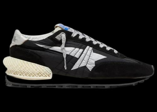 Golden Goose Marathon Black Silver Star