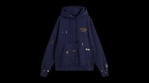 Gallery Dept. Gd Paint Logo Hoodie Vintage Navy