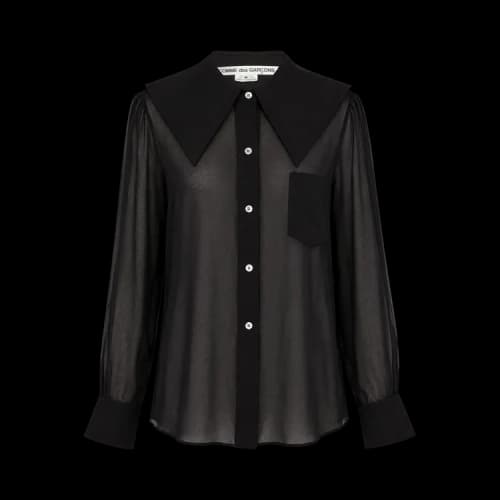 Comme des Garçons Flap Shoulder Blouse 'Black'