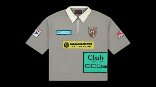 Godspeed GRC Quarter Zip Short Sleeve Polo Grey