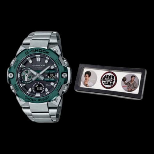 Casio G-Steel Waterproof Analog Watch 'Silver Green'