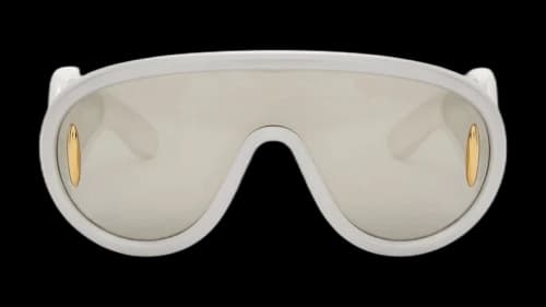 LOEWE Wave Mask Sunglasses White Holographic